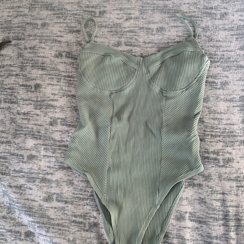 Seafoam green body suit